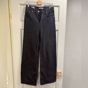 Levi’s Black Women's wedgie ribcage wide leg Jeans